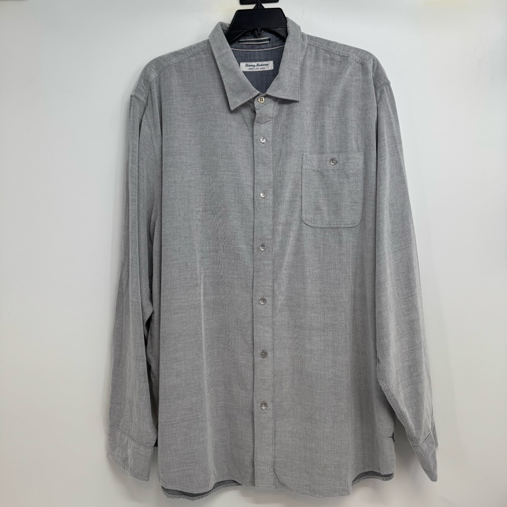 NWT Tommy Bahama Coastline Cord Shirt Men’s 3XLT Zinc Gray BT325326 $138